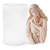 Molde De Silicona 3d Virgen Holding A Child Para Velas