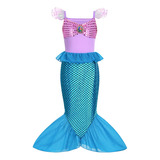 Vestido De Fiesta De Sirena Para Niña, Disfraz De Cola De Si