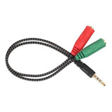 Cable Divisor De Audio Y Micrófono 1 Macho A 2 Hembra 3.5mm