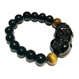Feng Shui Pulsera De Perlas Obsidianas Negras De 0.394 En El