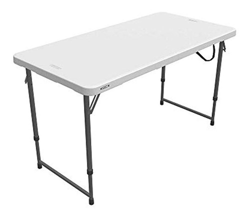 Mesa Plegable Para Acampar Y Ajustable 4 Pies, Blanco