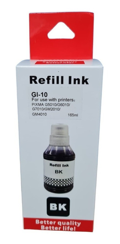 Tinta Negra Generica Para Canon G7010 Gm2010 Gm2011 Gm4010