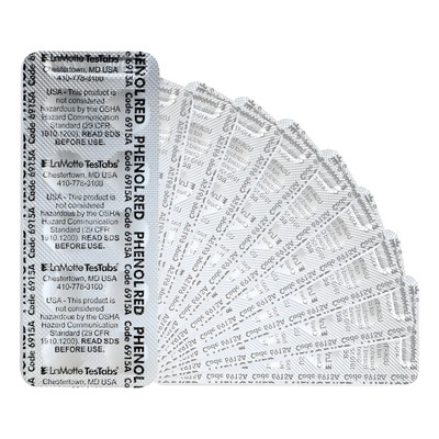 100 Pastillas Rojo Fenol Medir Ph Grado Visual Lamotte | Envío gratis