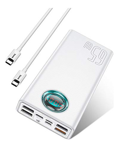 Baseus Portable Laptop Charger, 30000mah Power Bank 65w Fast