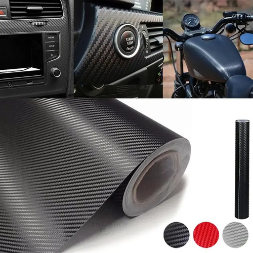 7d Impermeable Vinilautomotriz Fibra De Carbono 30x300cm