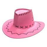 Sombrero Cowboy  Rosa Vaquero Texano Sheriff Carioca Disfraz