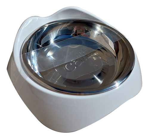 Comedero Para Gatos Catit Pixi Bowl Blanco Acero Inox.