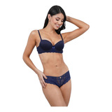 Conjunto Ropa Interior Brasier Copa Prehormada Cachetero