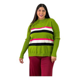 Sweater Media Polera Abrigado Mujer Talle Grande