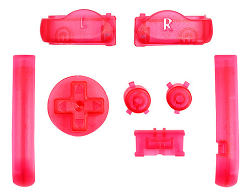Set Botones Color Fucsia Transparentes Para Game Boy Advance