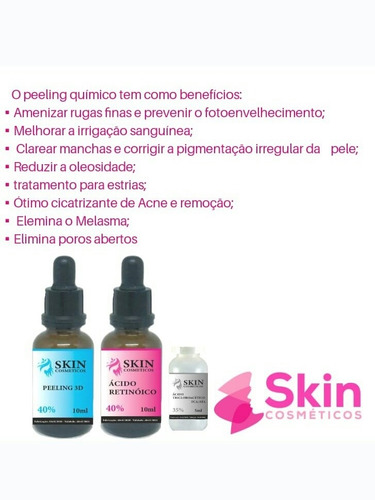 Promoção Melasma, Estrias, Virilhas (retinoico+3d+tca)+brind