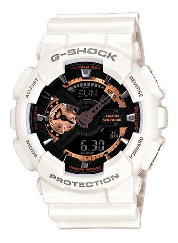 Reloj De Pulsera Casio G-shock Ga-110rg-7a Relojesymas Color De La Correa Blanco