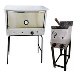 Horno Pizzero 6 Moldes + Freidora 10 Lts Tecnocalor Combo