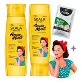  Kit Skala Amido De Milho Shampoo Condicionador Oleo Coco