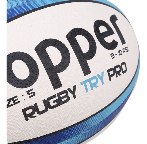 Pelota Topper Try Rugby Blanco Azul