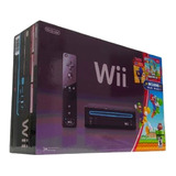 Caixa Vazia Madeira Mdf Nintendo Wii Preto Super Mario Bros 