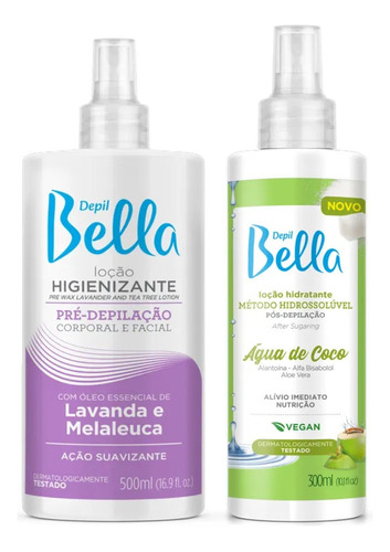 Kit Locao Higienizante Lavanda + Loção Pós Depil Bella