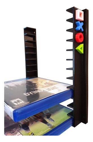 Soporte Organizador De Pared Para 12 Cajas Dvd Bd Bluray Juegos Playstation Ps4 Ps3 Xbox Gamer 3d - Excelente Calidad!