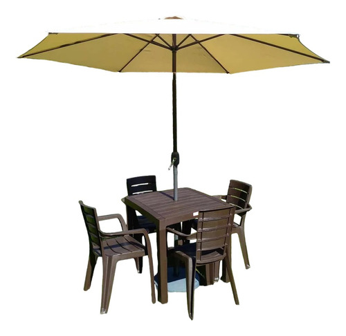 Comedor Rimax Con Parasol De 3 Mts De Diametro Base D 24 Lbs