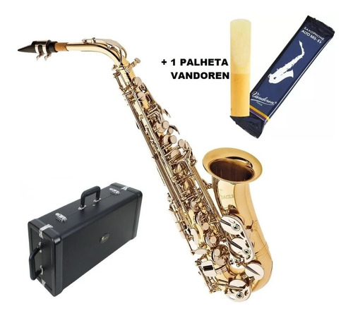 Saxofone Eagle Alto Eb Sa 500 Ln Laqueado/niquelado