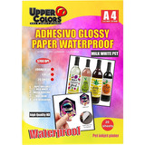 Papel Adhesivo Glossy Impermeable  A4 X 20 Hojas