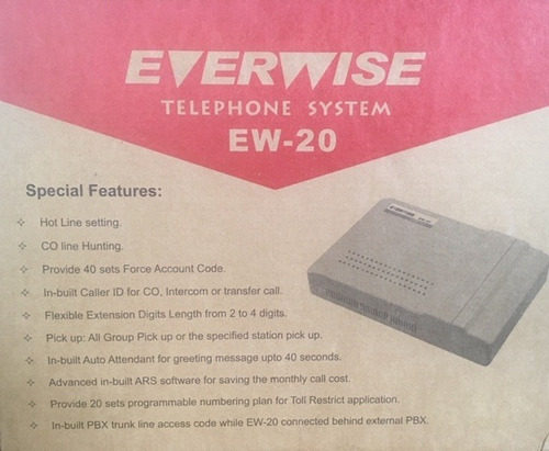 Central Telefonica Ew20  2 X 8 Lineas 