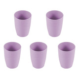 Juego De 5 Vasos Reutilizables De Plástico C, Pajitas Multic