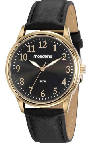 Relógio Mondaine Masculino Dourado Couro 99546gpmvdh2