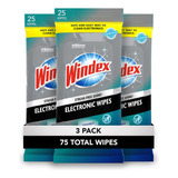 Paños Limpiadores Windex Para Electrónicos-25 Pzs- Pack De 3