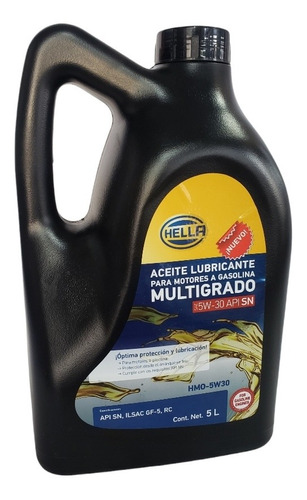 Garrafa Aceite De Motor Multigrado 5w30 Mineral Hella  5 Lt