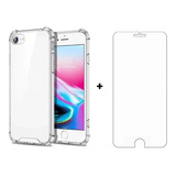 Kit Capa Capinha Transparente + Pelicula P/ iPhone 6 / 6s