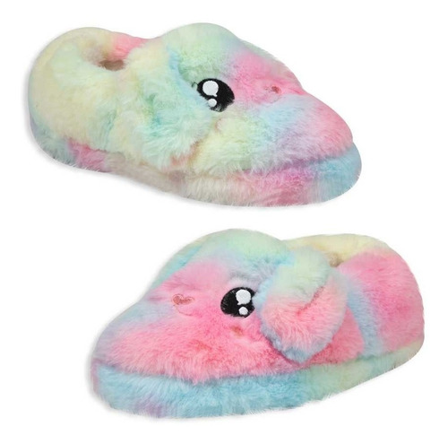 Pantufla De Niña Perrito De Arcoiris Afelpada Suave 99e70b