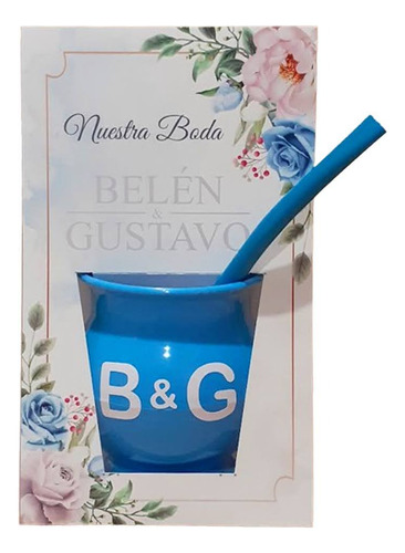 Souvenir Bodas Casamientos Mate Personalizado Pack X 10 Un