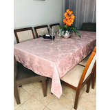 Toalha De Mesa 6 Lugares Jacquard 2,20 X 1,40 Lindíssima