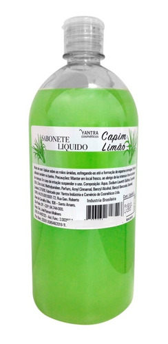 Sabonete Líquido Capim Limão 1 Litro Yantra - Refil Hidrata