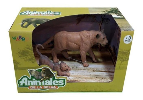 Animales De La Selva Leona + Cachorro Pack X 2