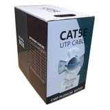 Cat5e Plenum 1000 Pies Solido  350 Mhz 24 Awg Utp Bulk Azul