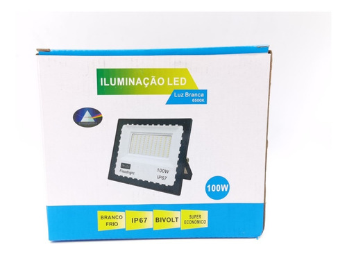 Refletor Led 100w Ip67 Luz Branca Mini Holofote Chip Smd