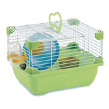 Jaula Plástica Hamster Land Bebedero C/rueda Ejercicio Sunny Color Verde