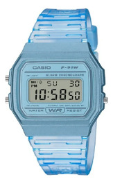 Reloj De Pulsera Casio F-91ws-2cf Azul Unisex