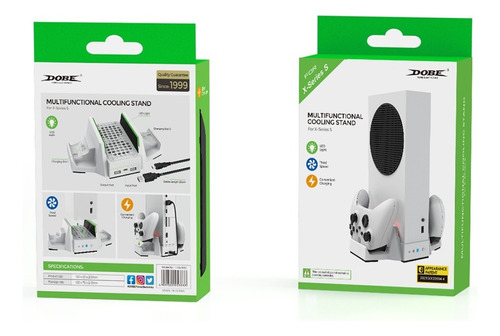 Base Multiuso Xbox Series S Cooler + Carregador + 2 Baterias