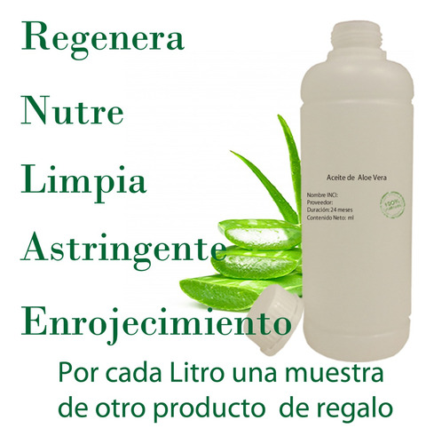 Aceite De Aloe Vera 1 Litro 