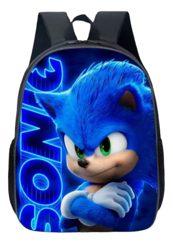 Mochila De Sonic Para Niños Colegio 