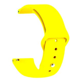 Pulseira De Silicone 18mm Compatível Mormai Life Smartwatch Cor Amarelo Largura 18