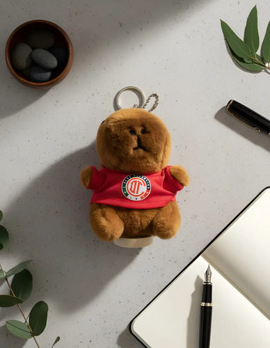Llavero Capibara Toluca Fc Y Gorro Peluche Kawaii Suave