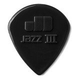 1 Plumilla Dunlop Nylon Jazz Iii Negro 1.38 Mm 47r3s Color Negro