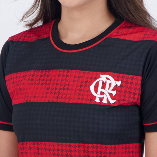 Camisa Flamengo Classmate Feminina Preta E Vermelha