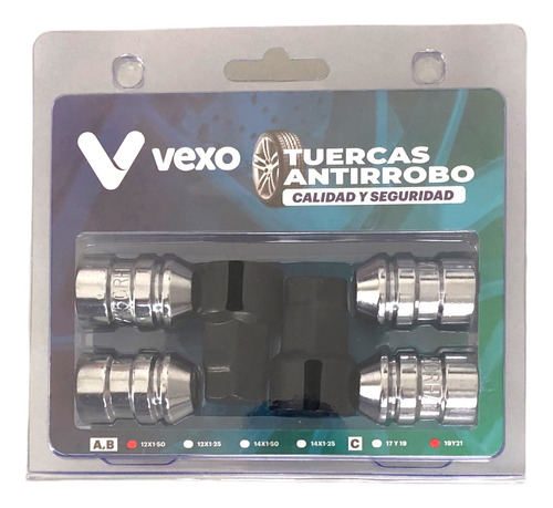 Tuercas Antirrobo Vexo Chevrolet Cruze