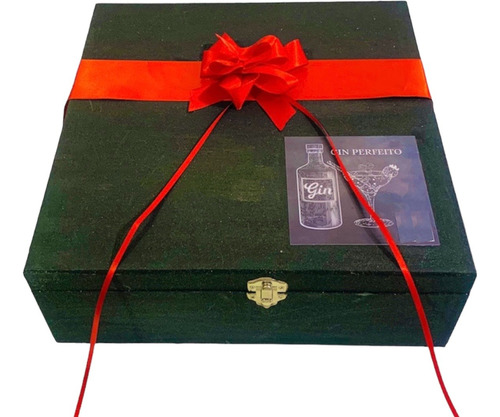 Kit Box Presentes Luxo Perfeito Gin Especiarias Amigos Natal