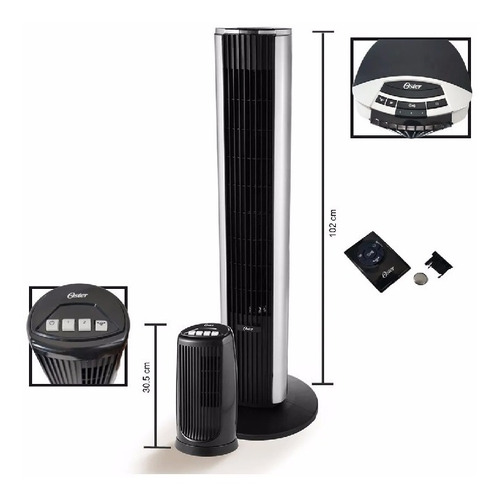 Ventilador Combo Torre Oster Otf4010dr-bcu Negro